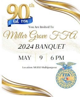 Miller Grove FFA Banquet to be Held May 9th
