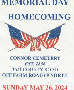 Memorial Day Homecoming at Connor Cemetery, 2024