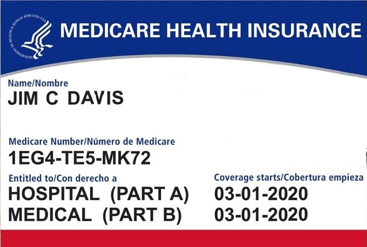 jim jimmy c davis medicare card