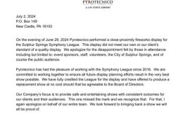 Pyrotecnico Takes Blame For Sulphur Springs Fireworks Failure