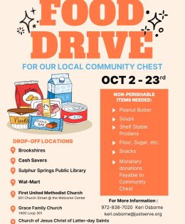 Learn About the Food Drive for Community Chest on this Second Cup Of Coffee
