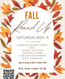 Wesley United Methodist Church Announces the Dates for Fall Round Up 2024