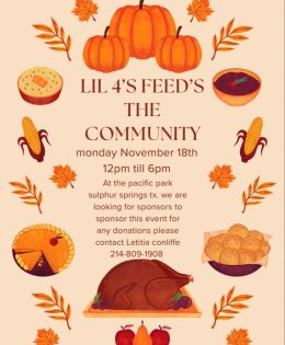 Annual Lil 4’s Thanksgiving Meal