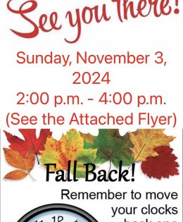 The Hopkins County Genealogical Society Reminds you to Turn Your Clock Back, and to Attend the Cemetery Walk on November 3rd