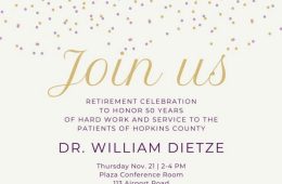 Retirement Reception to be Held for Dr. Dietze November 21st