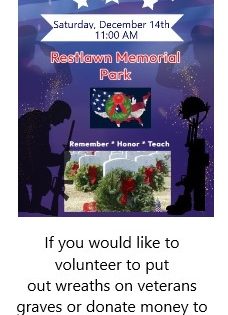 Volunteers Sought for Annual Wreaths Across America