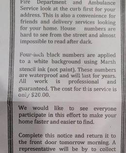 Curb Painting Company Does Not Have Permit to Solicit Door-to-Door