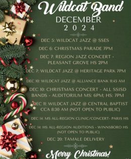 Wildcat Bands Have a Busy Schedule This December
