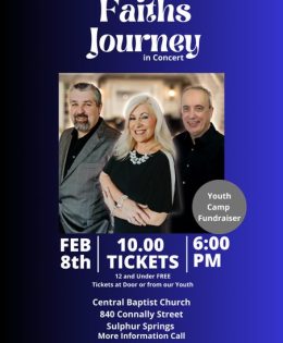 Central Baptist Church in Sulphur Springs Will Hold a Fundraiser Concert February 8th