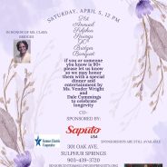 The Sulphur Springs Senior Center Hosted a Successful Bridges 90+ Banquet April 5th