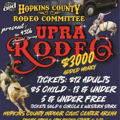 45th Annual Spring UPRA Rodeo Will be Held April 18th Through 19th
