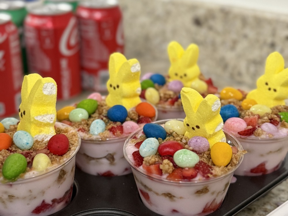 Easter treats prepared by Carolyn McKinney were enjoyed at the April meeting of the Hopkins County Breast Cancer Support Group. Follow the Hopkins County Health Care Foundation on Facebook and Instagram to see more photos and to see when the speaker for May’s meeting is announced.