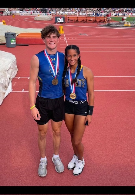 SSISD State Track Meet 2025 Winners Ty Bybee and Jaicee Jasmer