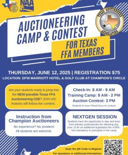 Texas Hosts First-Ever FFA Auctioneering Camp