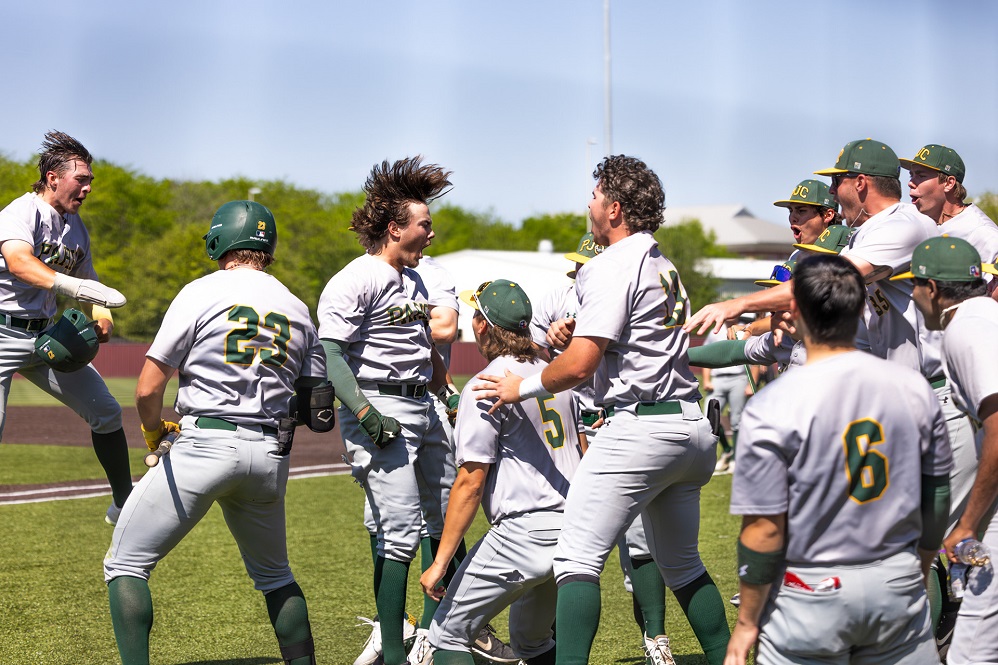 Pictured is the 24-25 PJC Dragon Baseball team post game celebration.
