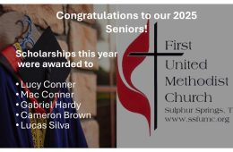 First United Methodist Church of Sulphur Springs Awarded Scholarships This Year