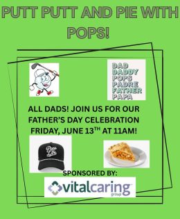 Weekly Senior Center Activities with Meal A Day Menu for the Week of June 9th