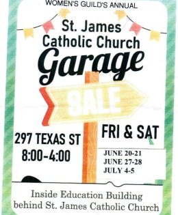 St. James Catholic Church Multi Weekend Garage Sale