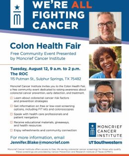 Health Fair to be Held August 12th at the ROC