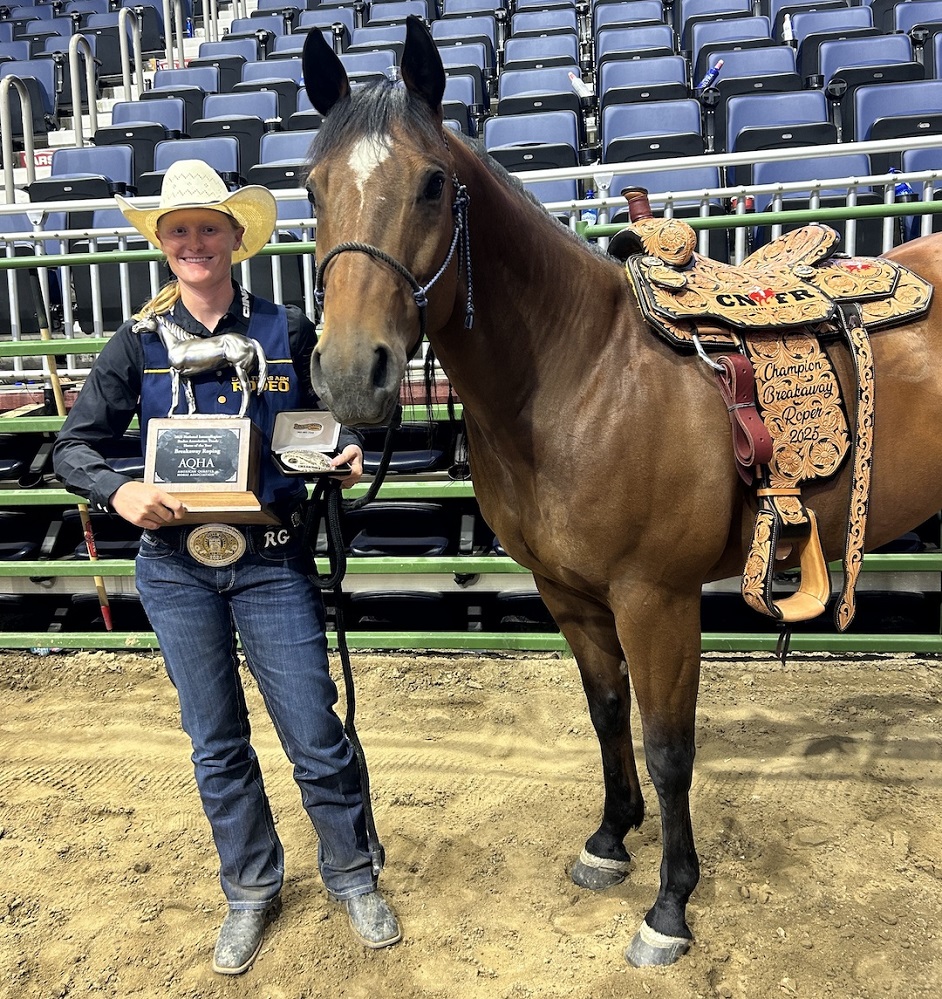 George's individual National Championship is the fifth in the history of Lion Rodeo since the program began in 2014. | Photo courtesy of East Texas A&M Rodeo