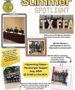 Miller Grove FFA News and Events Summer 2025