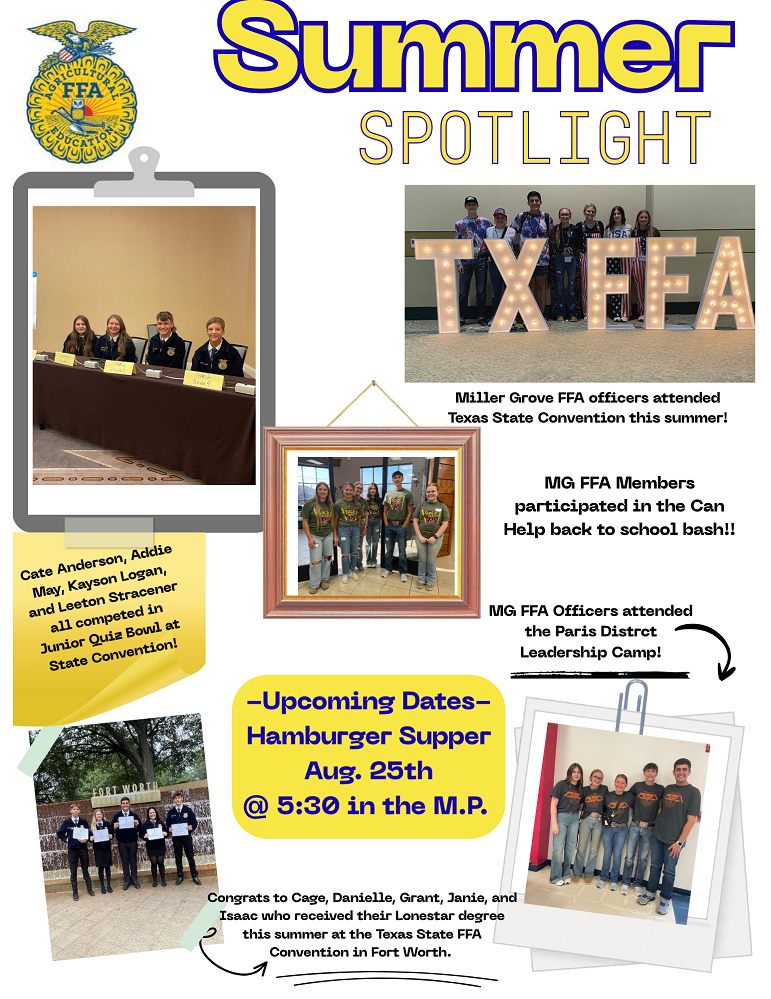 Miller Grove FFA Summer 2025 Spotlight