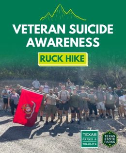 Texas Parks and Wildlife Department Hosts Veteran Suicide Awareness Ruck Hikes