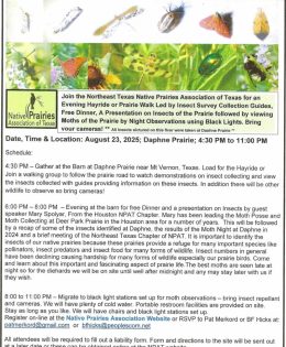 Hayride, Presentation on Insects and Moth Night at Daphne Prairie