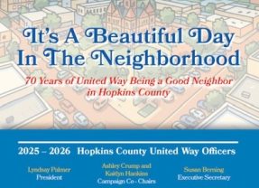 Hopkins County United Way Shared First Pledge Total to Date at Their First Meeting October 1st