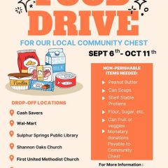A Plea For Food Donations for Hopkins County Community Chest
