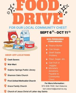 A Plea For Food Donations for Hopkins County Community Chest