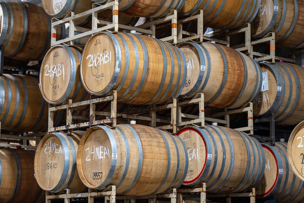 wine barrels A&M AgriLife September 2025