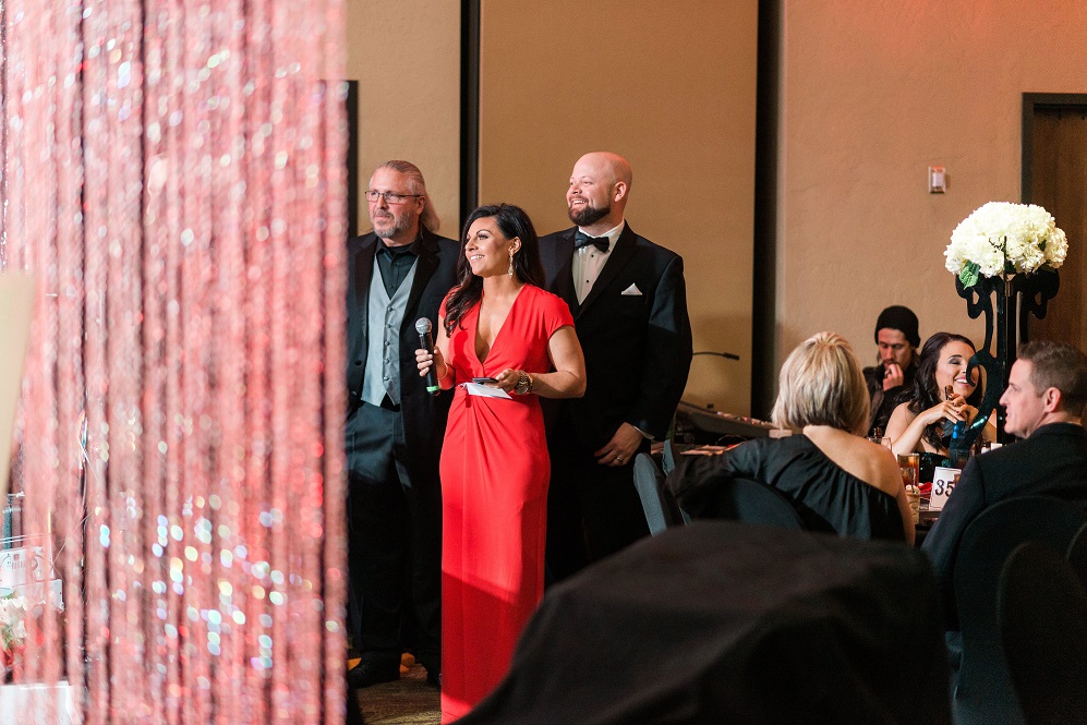 The 2019 Vegas Gala Committee chairpersons were Holly and Tanner Ragan. They are photographed here, middle and right, with Gala volunteer Joey Baker, left, while awaiting their cue to take the stage. Proceeds of that Gala were used to purchase a 3D Mammography System for CHRISTUS Mother Frances Hospital – Sulphur Springs. The tagline for the Gala that year was “What’s raised in Hopkins County, stays in Hopkins County.” That is as true today as it was in 2019. To get your tickets or sponsor the 2026 Gala, visit Gala2026.GiveSmart.com or call the Foundation at 903-438-4799.
