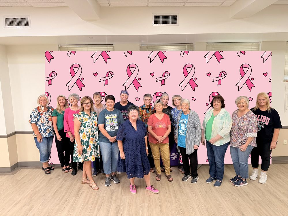 Join the Hopkins County Health Care Foundation for Celebrate “the girls” and enjoy door prizes, refreshments, and a self-exam demonstration by Johanna Hicks using a prosthetic breast model. The breast health party will be Monday, October 13 at 5:30 pm, 113 Airport Rd. Bring your girls! Pictured are the Breast Cancer Support Group ladies who will host the event.