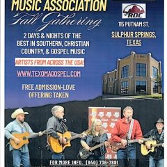 Texoma Gospel Music Association Fall Gathering to Take Place October 10th and 11th at the ROC