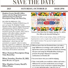 National Prescription Drug Take Back Day October 25