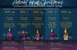 Advent and Christmas at First United Methodist Church in Sulphur Springs Texas