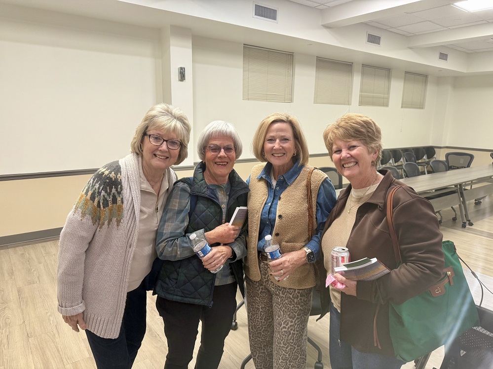 The joy of the Hopkins County Breast Cancer Support Group is contagious! Jo Beth Brewer, Gail Brewer, Jo Deane Sherrill, and Janie Caldwell shared lots of laughs at November’s meeting. Join the next meeting on December 8 for an engaging presentation and delicious potluck.