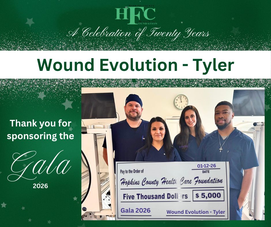 Wound Evolution – Tyler has sponsored the 20th Anniversary Gala. The Foundation is excited to welcome hundreds of attendees to the sold-out event on January 24, 2026