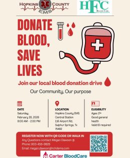 Hopkins County EMS Blood Drive