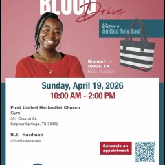 First United Methodist Church to Host Blood Drive April 19th