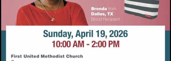 First United Methodist Church to Host Blood Drive April 19th