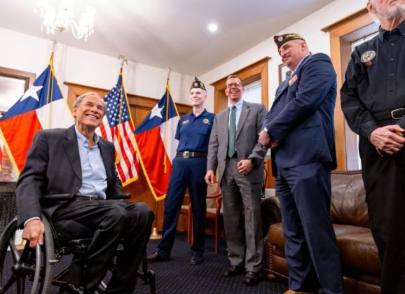 Governor Abbott Receives Award For Veteran Services At American Legion Post 76 In Austin