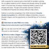 Local 6th Grade Student Dathan is Competing for a Scholarship and Needs Your Help