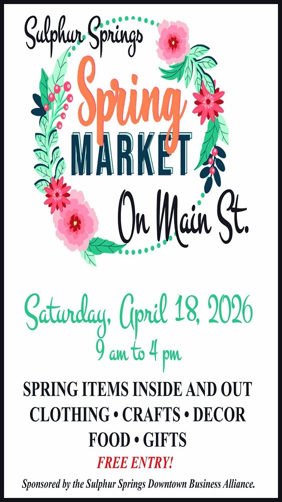 Sulphur Springs Spring Market On Main St April 18 2026