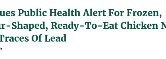 Great Value Chicken Nuggets Suspected Lead Contamination