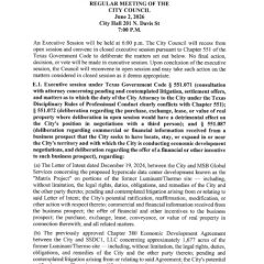 Busy Agenda Planned for Next Sulphur Springs Council Meeting