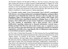 Busy Agenda Planned for Next Sulphur Springs Council Meeting