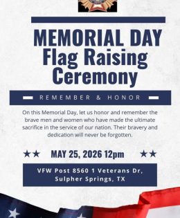 Memorial Day Flag Raising Ceremony