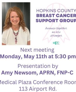 Cancer Support Group to Meet with Guest Speaker Amy Newsom, APRN, FNP-C